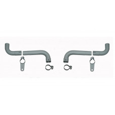  Porsche 356 - Exhaust pipes for gas exit in rear bumper (made of steel), for use with Eisenman rear exhaust units
