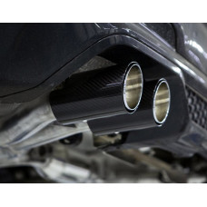 BMW F87 M2 (S55) Competition / Club Sport Valved Sport Rear Silencer with 4x 90mm Slant Cut Carbon Fibre exhaust tips.