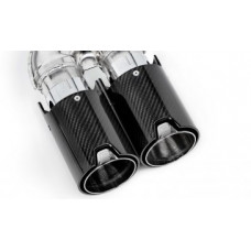BMW F87 M2 (S55) Competition / Club Sport Valved Sport Rear Silencer complete with  4 x 90mm Square Cut Carbon Fibre exhaust tips.
