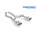 BMW F87 M2 (S55) Competition / Club Sport  Pro-Race Rear Silencer, Non-Valved with 4x90mm Brushed Aluminium Square Cut tips. 