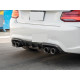 BMW F87 M2 (S55) Competition / Club Sport Valved Sport Rear Silencer Sport / Race  with Black Anodised Square Cut tips.