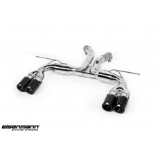 BMW F85 X5M / F86 X6M Eisenmann PRO RACE exhaust. Square Cut Carbon Fibre 4x90mm tips.