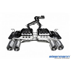 BMW F80 M3, F82 /F83 M4 + Comp Eisenmann Valved Rear Silencer complete with Square Cut Brushed Aluminium tips.