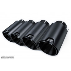 BMW F80 M3 / F82/F83 M4 / F85 X5M / F86 X6M / F87 M2 & M2C / F90 M5 Eisenmann Black square cut exhaust tips (Set of 4)