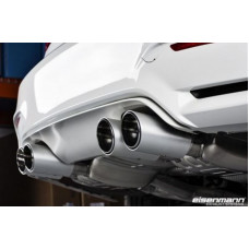 BMW F87 M2 (S55) Competition / Club Sport Valved Sport Rear Silencer with 4x90mm Brushed Aluminium Slant Cut exhaust tips.