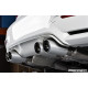 BMW F87 M2 (S55) Competition / Club Sport Valved Sport Rear Silencer with 4x90mm Brushed Aluminium Slant Cut exhaust tips.