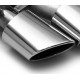 Exhaust Tip Single Piece; Slant Cut, Polished, Round Oval 120 x 77mm left side